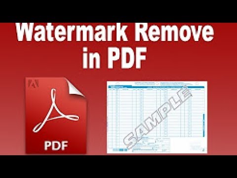 remove watermark from pdf